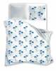 Voodipesu komplekt PER-148, 200 x 220 cm, 3-osaline, sinine/valge, 100 prots. puuvill