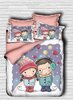 Voodipesukomplekt Mijolnir Pearl Home, 200 x 220 cm, 3-osaline, sinine/valge/roosa