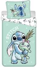Laste voodipesukomplekt Jerry Fabrics Lilo & Stitch Buddies, 140 x 200 cm, 2-osaline, mündiroheline