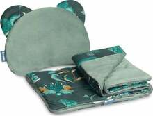 Vankri voodipesukomplekt Sensillo Velvet Paradise Emerald, roheline, 2 tk