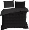 Voodipesukomplekt Eurofirany Nova Black, PTH-12, 200 x 220 cm, 3-osaline, must