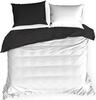 Voodipesukomplekt Eurofirany Nova, PTH-14, 200 x 220 cm, 2 x 70 x 80 cm, 100 prots. puuvill, 3-osaline, valge/must