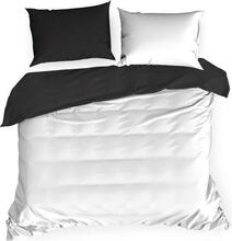 Voodipesukomplekt Eurofirany Nova, PTH-14, 200 x 220 cm, 2 x 70 x 80 cm, 100 prots. puuvill, 3-osaline, valge/must