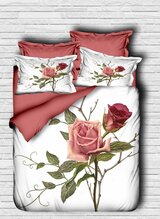 Voodipesukomplekt Mijolnir Pearl Home, 178PRL1244, 200 x 220 cm, 4-osaline, valge/roheline/roosa
