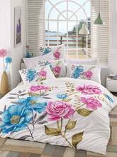 Voodipesukomplekt Pearl Home Celina, 200 x 220 cm, 4-osaline, sinine