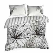 Voodipesukomplekt Eurofirany Paloma PT-254, 220 x 200 cm, 2 x 70 x 80 cm, 3-osaline, valge/must/hall