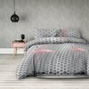 Voodipesukomplekt AmeliaHome Flamingo, 155 x 220 cm, 4-osaline, valge/hall