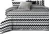 Voodipesukomplekt DecoKing Hypnosis Collection Waves, 155 x 220 cm, 3-osaline, valge/must