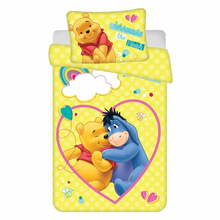 Laste voodipesukomplekt Jerry Fabrics Winnie the Pooh Smile, 135 x 100 cm, kollane, 2-osaline