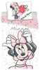 Laste voodipesukomplekt Jerry Fabrics Minnie White, 140 x 200 cm, 2-osaline, valge/roosa