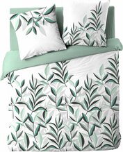 Voodipesukomplekt Douceur d`Interieur Eldorado, 240 x 220 cm, 3-osaline, valge/roheline