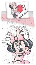 Laste voodipesukomplekt Jerry Fabrics Minnie White, 140 x 200 cm, 2-osaline, valge/roosa