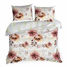 Voodipesukomplekt Eurofirany Lea, 140 x 200 cm, 70 x 80 cm, 1 tk, pruun/valge/roosa