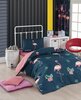 Voodipesukomplekt Mijolnir Flamingo, 160 x 220 cm, 3 osa, sinine/roheline/roosa