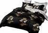 Voodipesukomplekt Mariall PME-618, 160 x 200 cm, 3-osaline, must/hall/pruun