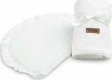 Vankri voodipesukomplekt Sensillo Ceremonial Pram Set, valge, 2 tk