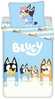 Laste voodipesukomplekt Jerry Fabrics Bluey, 140 x 200 cm, 2-osaline, valge/helesinine
