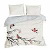 Voodipesukomplekt Eurofirany Berry PTS-007, 160 x 200 cm, 3-osaline, kreemikas linnumustriga