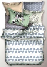 Voodipesukomplekt DecoKing Basic Narnia, 155 x 220 cm, 2-osaline, sinine/valge