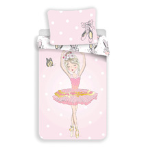 Laste voodipesukomplekt Jerry Fabrics Ballerina, 140 x 200 cm, roosa