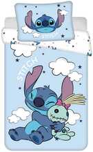 Laste voodipesukomplekt Jerry Fabrics Lilo & Stitch Clouds, 100 x 135 cm, 2-osaline, sinine