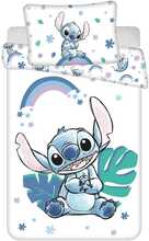 Laste voodipesukomplekt Jerry Fabrics Lilo and Stitch Rainbow, 135 x 100 cm, valge/sinine