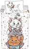 Laste voodipesukomplekt Jerry Fabrics Marie Cat Friends, 100 x 135 cm, valge
