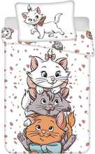Laste voodipesukomplekt Jerry Fabrics Marie Cat Friends, 100 x 135 cm, valge