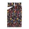 Voodipesukomplekt Domoletti Wild Flowers, 200 x 220 cm, must