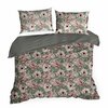 Voodipesukomplekt Eurofirany Classic Satin Spring PTE-170, 200 x 220 cm, 70 x 80 cm, roheline/roosa, 2-osaline