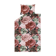 Voodipesukomplekt Domoletti Vintage Rosei, 140 x 200 cm, roheline/roosa