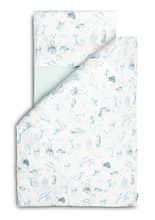 Voodipesukomplekt Sensillo Underwater World, 100 x 135 cm, 2-osaline, sinine/valge