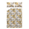 Voodipesukomplekt Domoletti Reine Flowers, kollane/hall, 160 x 200 cm