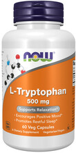 Now Foods L-trüptofaan 500 mg, 60 kapslit