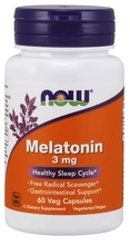 Now Foods melatoniin 3 mg, 60 kapslit