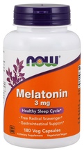 Melatoniin Now Foods 3 mg, 180 kapslit
