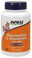 NOW Foods glükoosamiin ja kondroitiin MSM-iga, 90 kapslit