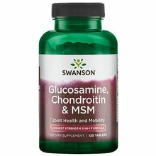Swanson glükoosamiin, kondroitiin ja MSM, 120 kapslit