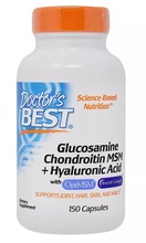 Doctor's Best glükoosamiin, kondroitiin, MSM ja hüaluroonhape, 150 kapslit