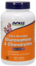 NOW Foods glükoosamiin ja kondroitiin, 120 tabletti