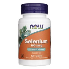 Now Foods seleen 100 mcg, 100 tabletti