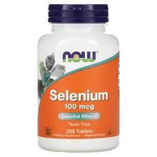 Now Foods seleen 100 mcg, 250 tabletti