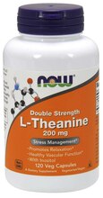 Now Foods topelt tugevusega L-teaniin 200 mg, 120 kapslit