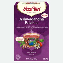 Maitsestatud puuviljatee Ashwagandha Balance, Yogi Tea, 17 kotikest