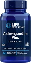 Life Extension Ashwagandha Plus Calm & Focus, 60 kapslit