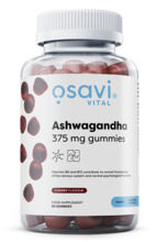 Osavi ashwagandha 375 mg kummikommi, kirsimaitseline, 90 tk