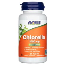 Now Foods Chlorella 1000 mg, 60 tabletti