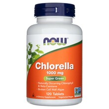 Now Foods Chlorella 1000 mg, 120 tabletti