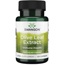 Swanson oliivilehe ekstrakt 500 mg, 60 kapslit
