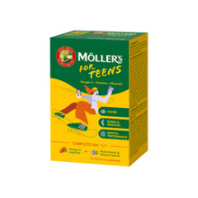 Möllers for Teens Omega-3 ja vitamiinide ning mineraalainete kompleks noorukitele, 28 kapslit ja 28 tabletti